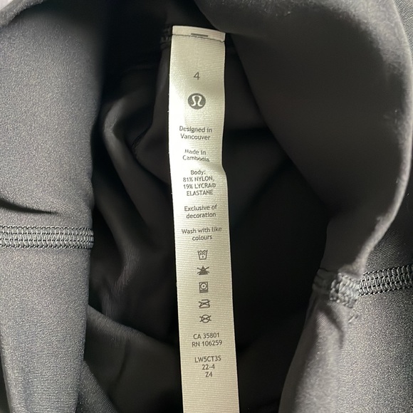 NWT Lululemon High Rise Align Pant 25" Black Size 4 - Picture 7 of 13